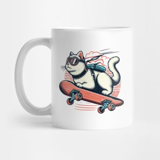 cat skateboard Mug